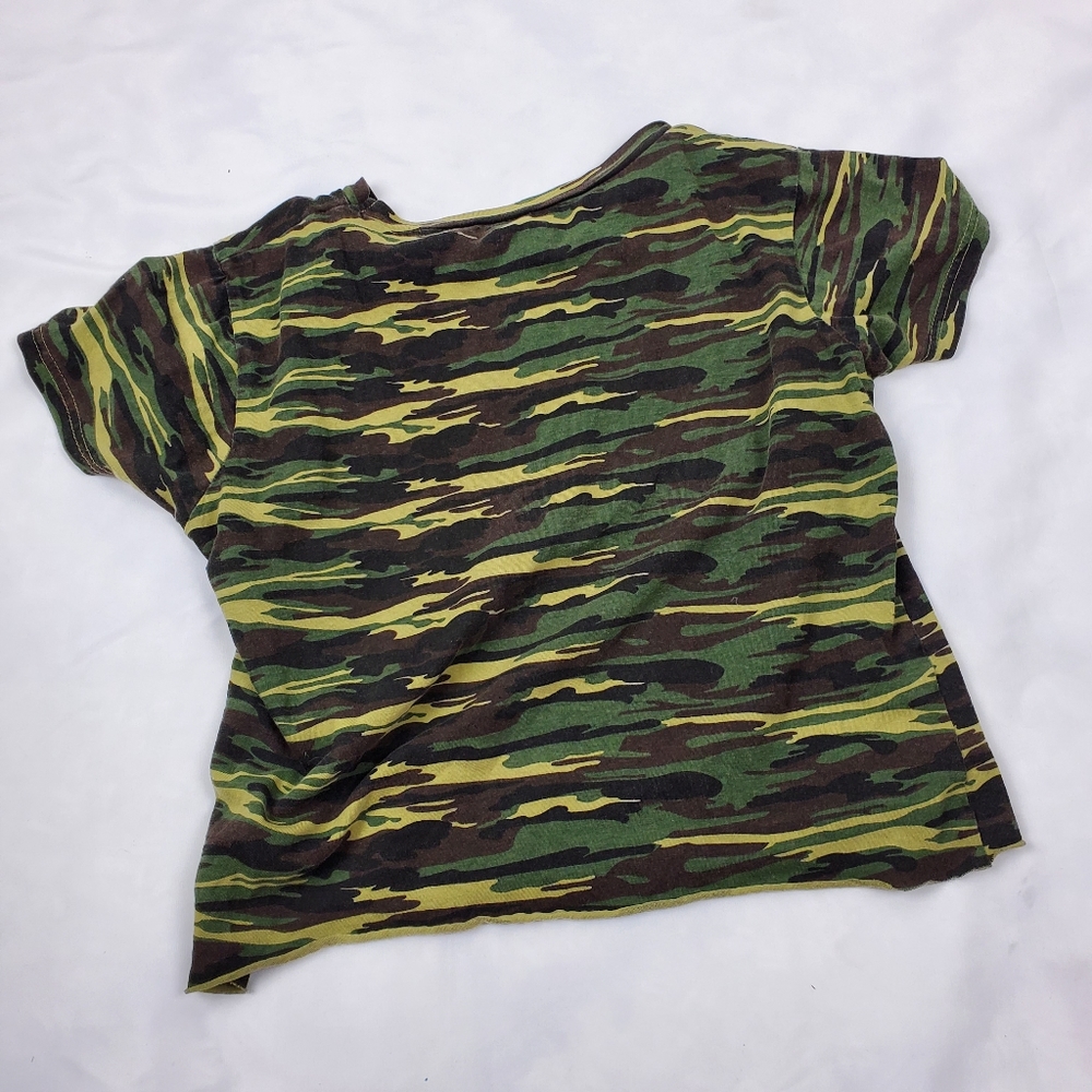 On fire SAVAGE camp cropped top shirt M - Picture 4 of 4